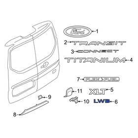 Dt1z5442528b Ford Oe Rear Door Emblem