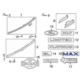 Fl1z4042528b Ford Oe Rear Hatch Emblem