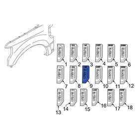 Hc3z16720bc Ford Oe Front Right Fender Emblem