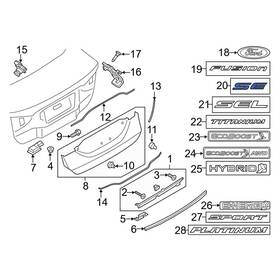 Ks7z9942528k Ford Oe Rear Deck Lid Emblem