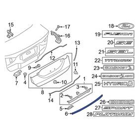 Ks7z9942528l Ford Oe Rear Deck Lid Emblem