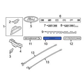 Lj6z8213a Ford Oe Rear Hatch Emblem