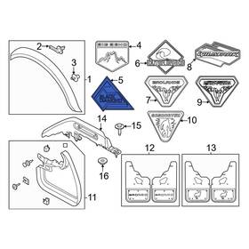 M2dz16720e Ford Oe Front Fender Emblem