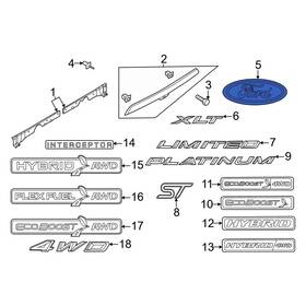 Mu5z9942528c Ford Oe Rear Hatch Emblem
