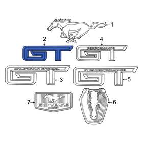 Pr3z6342528b Ford Oe Rear Deck Lid Emblem