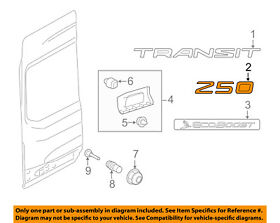 Ck4z-9942528-b Ford Oem 15-16 Transit-150 Back Door-emblem Badge Nameplate Left Ck4z9942528b