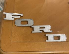 D1ub-8a342aa-da Ford Oem 1968-1974 Inch Hood Letter Set Metal Emblem 2 Pins #d1ub-8a342aa-da Abcd