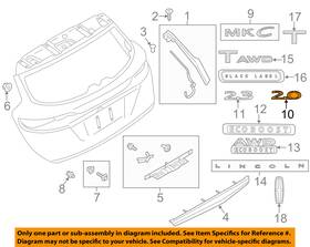Ej7z-9942528-e Ford Oem Lincoln 15-16 Mkc Liftgate Tailgate-emblem Badge Nameplate Ej7z9942528e