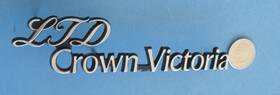 E0ab-545039 Ford Oem Fomoco Ltd Crown Victoria Emblem Metal Sail Panel 80-87