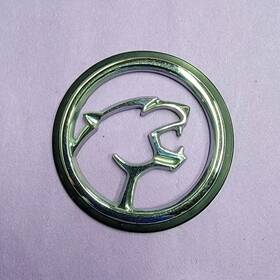 E7wb-6628032-ab Ford Oem Mercury Fomoco Bin16 Damaged Cougar Cat Emblem Badge Pillar Chrome 1987 1988