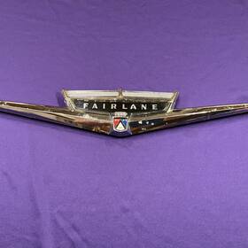 Pt10263 Ford Oem 1957 Fairlane Trunk Mount Emblem 21 In Long By 3.5 Wide. C-119