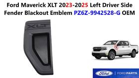 Pz6z-9942528-g Ford Maverick Xlt 2023-2025 Left Driver Side Fender Blackout Emblem Pz6z9942528g