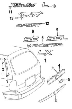 Xf2z-1742528-cb Ford Genuine Nameplate