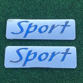 Xf52-1220980-baw Ford Oem Sport Chrome Emblem Badge Logo Lot Of 2