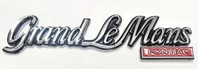 Apg-aex-w97-gltle Gbodyparts 1978-80 Pontiac Grand Lemans Metal Trunk Lid Emblem Gm Part Number #3064883