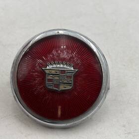 1479423 General Motors Vtg 1963 Cadillac Horn Cap Button Oem Part Red Chrome Duck Logo With Brack