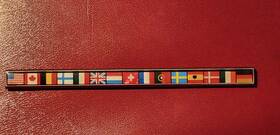 22514950 General Motors Oldsmobile Cutlass Cierra Oem Front Fender International Flags Emblem - Nice