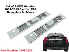 22890226 General Motors 2 Oem 2014 2015 Cadillac Elr Chrome Nameplate Trunk Lid Emblem Badge