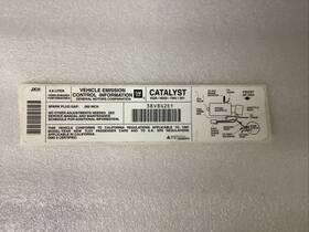 24505474 General Motors Nos Genuine Gm Emission Control Information Label Sticker 1997