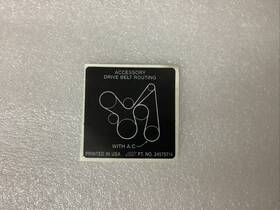 24575714 General Motors Old Stock Genuine Gm Accessory Belt Routing Label Sticker J-body 1998 - 2002