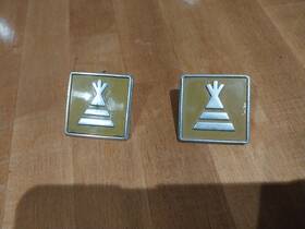 335432 General Motors 1973-1991 Chevrolet Gmc Truck Camper Special Teepee Cab Emblem Pair #