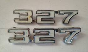 3938667 General Motors 1969 Camaro Fender Emblem 327 Pair Gm Never Installed 2