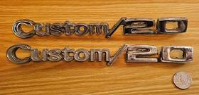 3944760 General Motors 1969 70 71 72 Chevy Custom / 20 Truck Fender Emblem Oem Gm Vintage Pair