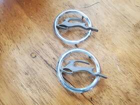 4877314 General Motors Vintage 1963 Chevy Impala Quarter Panel Deer Emblems Set 2 Lh Rh Round