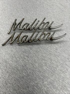 7583539 General Motors 1966 1967 Chevrolet Malibu Fender Quarter Emblems Original Gm Badges