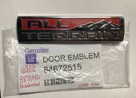 84672515 General Motors 2014-2020 Gm All Terrain Front Left Or Right Door Emblem Used