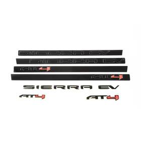 85013830 General Motors 2026 Gmc Sierra Ev Crew Cab At4 Emblems In Black Oem Gm