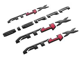 86532081 General Motors 2023-2026 Gmc Sierra 1500 At4x Emblems In Black Oem Gm