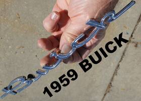 4773440 General Motors / Buick Oem 1959 Chrome Script Rear Emblem Name Plate
