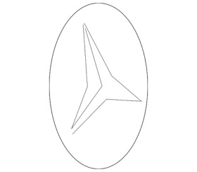 1717580058 Genuine Mercedes-benz Emblem