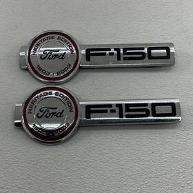 3l3j-16b115-aa Genuine Oem Ford Motor Company 2003 F-150 Truck Pair Of Heritage Edition Fender Emblem Chrome X2 R&l