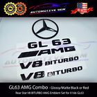 A1668170116 Gl63 Amg V8 Biturbo Rear Star Emblem Black Badge Combo Set For Mercedes X166