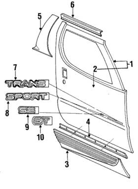 10168084 Gm Genuine Front Side Door Nameplate Inch Se Plate Assembly