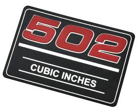 12363953 Gm Nos 502 Cubic Inches Valve Cover Decal / Emblem