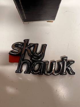 Ft75-ft80 Gm 20048860 Nos Buick Sky Hawk Chrome Badge Emblem