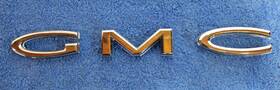 38888987 Gm 2457380 Vintage Gmc Grille Letter Emblems 2457382 Chrome 4 1/8 Inch 1/4