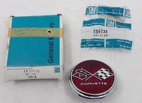 358738 Gm Nos Oem Corvette Front Nose Emblem 1976 1977 C3 Badge Man Cave Art Wow