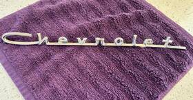 3733212 Gm 1957 Chevy Chevrolet Script Chrome Emblem Name #3733212 - Pre-owned And Nice