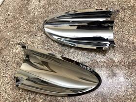 3738982 Gm 3738981 1957 Chevy Bel Air Nomad Hood Chrome Inserts Part# Bullets