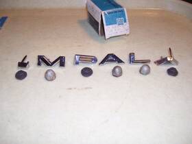 3862173 Gm Nos 1965 1966 Chevrolet Impala Letter Set Front Fender Emblem Script