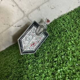 3975429 Gm 1970 Original Monte Carlo Grill Emblem Ornament Badge And Backing Plate One