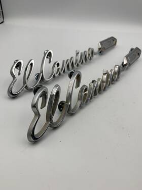 4496442 Gm Pair 1965 El Camino Rear Quarter Emblems