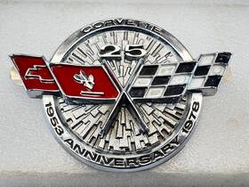 472718 Gm Chevrolet Corvette 25th Anniversary Rear Gas Door Back Emblem 78 1978