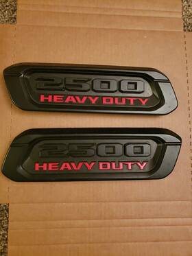 68362212ac Gm Oem 2019-2020 Ram 2500 Heavy Duty Hood Emblem Badge Pair Black Lh And Rh