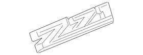 84358094 Gm Genuine Chrome Front Passenger Side Fender Marketing Name Plate