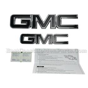84761151 Gm 84378383 2017-2019 New Oem Gmc Acadia Black Emblem Kit Front And Rear
